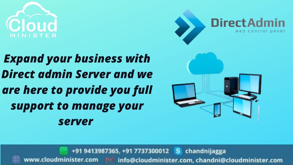 CloudministerD's tweet image. Come and Join Cloud Minister Technologies for expansion of your Business and we will help you to grow your Business without any barriers. We’ll provide you full lifetime support.

cloudminister.com

cloudminister.com/directadmin-se…

#DirectAdmin #WebControlPanel