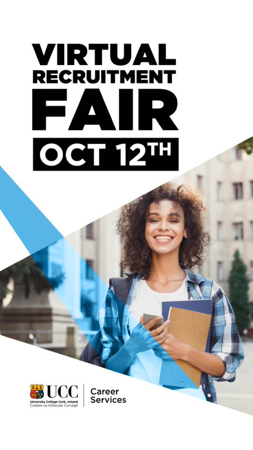 gradireland (@gradireland) on Twitter photo The <a href="/CareersUCC/">UCC Career Services</a> VIRTUAL RECRUITMENT FAIR takes place October 12th 11am - 4pm. Register here to CONNECT with Employers: bit.ly/3iAELkJ. Click here to PREPARE for the Virtual Fair: bit.ly/3ngbNdj The <a href="/CareersUCC/">UCC Career Services</a> VIRTUAL RECRUITMENT FAIR takes place October 12th 11am - 4pm. Register here to CONNECT with Employers: bit.ly/3iAELkJ. Click here to PREPARE for the Virtual Fair: bit.ly/3ngbNdj