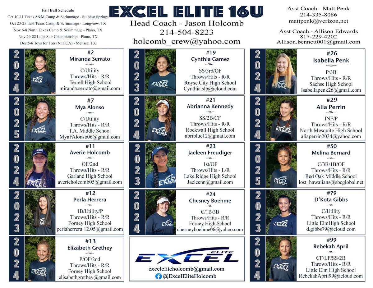 EliteHolcomb's tweet photo. Ready to play some softball this weekend at the A&M Commerce Camp and and Scrimmage in Sulphur Springs! #BeElite https://t.co/oyUgqd9R18