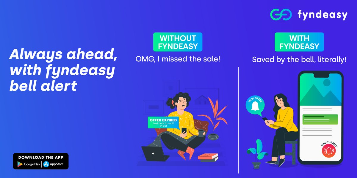 With fyndeasy, you never miss out on great deals and offers at your favourite stores with the bell alert feature and make incredible savings. Stay ahead, Shop smart!
#fyndeasy #fyndeasyapp #discounts #savings #downloadapp #playstore #smartshopper #localdiscoveryapp #shopping https://t.co/rTmuFy3rb0
