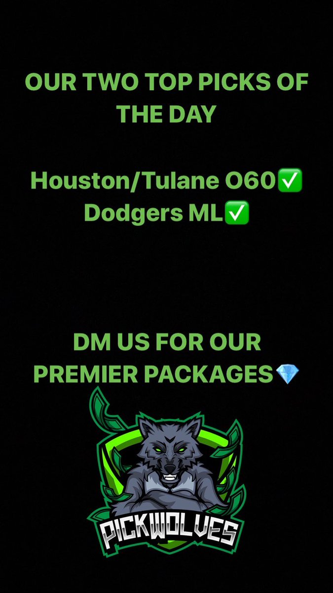 PickWolves's tweet image. Easy money