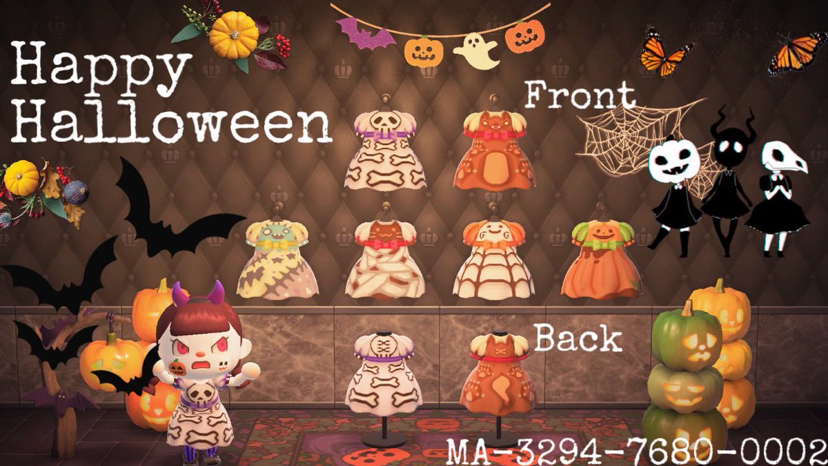 ☠Happy Halloween🐺

ハロウィン服2着追加します👻
がいこつ、おおかみおとこの2種類です💜

2種類増え、計6種類となりました🎃

MA-3294-7680-0002

════⊹⊱❖⊰⊹════

#あつ森　#あつまれどうぶつの森    
#AnimalCrossing   　#ACNHDesign
#マイデザイン #マイデザ　
#マイデザイン配布