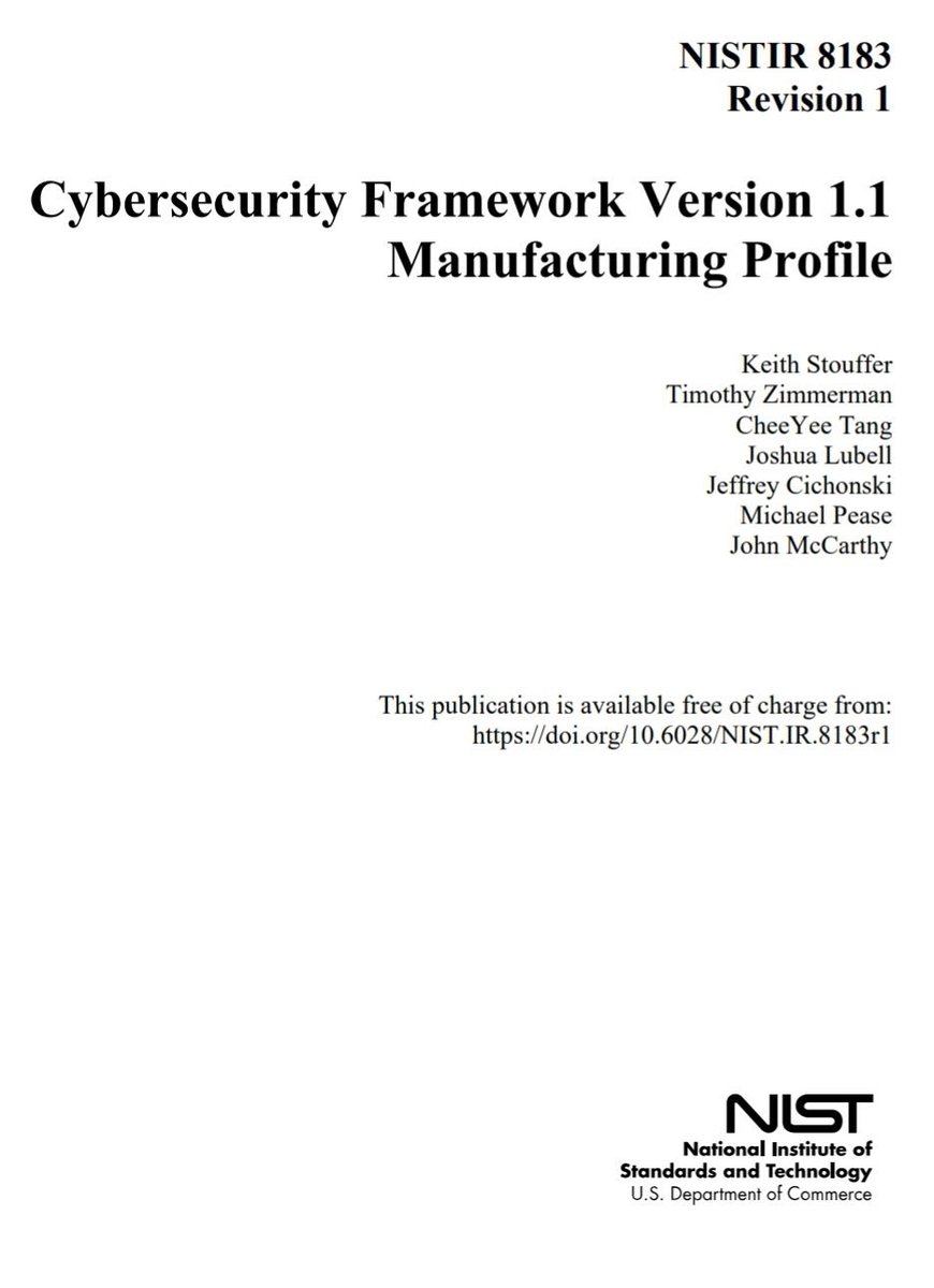 argevise's tweet image. Le #NIST publie le profil #Manufacturing de son Framework cyber 🇺🇸 nvlpubs.nist.gov/nistpubs/ir/20… via @matthieugarin 
1️⃣ Priorisation des contrôles selon les enjeux: sûreté, qualité produits, ....
2️⃣ Déclinaison opérationnelle des contrôles selon 3 niveaux d&apos;impact 🔥 #RiskBased