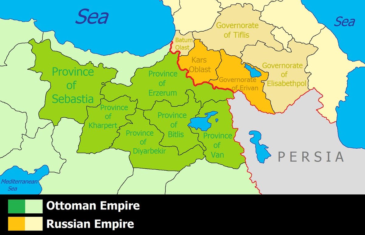 आर्मेनिया चार सदियों से दो भागों में बंटा हुआ था जिसके पूर्वी भाग पर रूस का और पश्चिमी भाग पर ऑटोमोन साम्राज्य का कब्ज़ा था। पूर्वी भाग में तो फिर भी इनके हालात ठीक थे पर पश्चिमी भाग में कहते हैं कि तुर्को ने 19वी सदी की शुरुआत में करीब 15 लाख अर्मेनियाईयो का नरसंहार किया।
