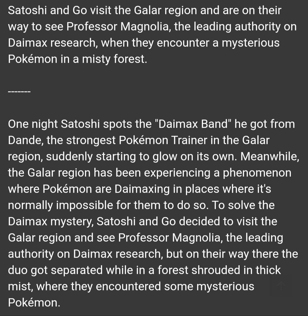 AnipokeFandom's tweet image. Summary for PM042 - Sword &amp;amp; Shield I - Slumbering Weald as translated by Dephender.

#Anipoke