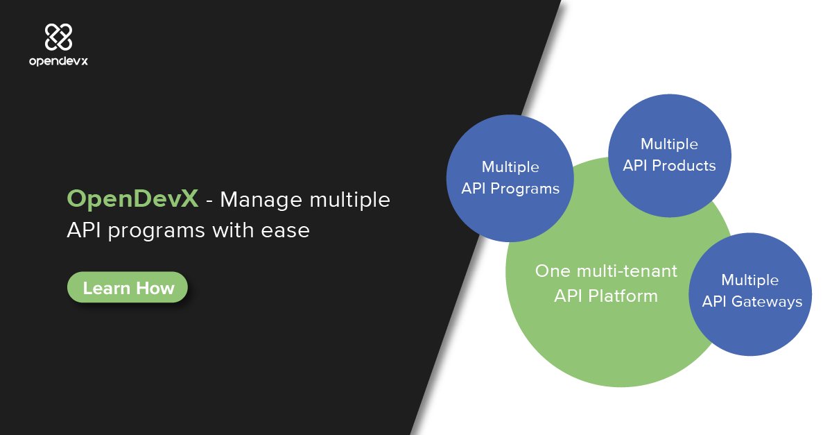 Struggling with fragmented API programs?
Explore OpenDevX - Manage multiple API programs at scale. Handle product catalog, program management &amp; governance, with complete program autonomy. Read more at opendevx.io