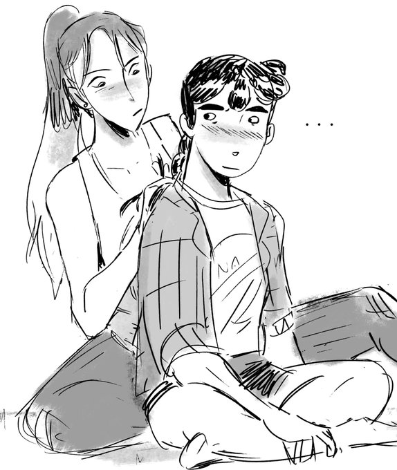 Happy International Lesbian Day!!! This is technically my first year out as a lesbian (shocking) and I gotta say life is good! Wow!!!! Anyways here's a doodle of my lesbians thank u 