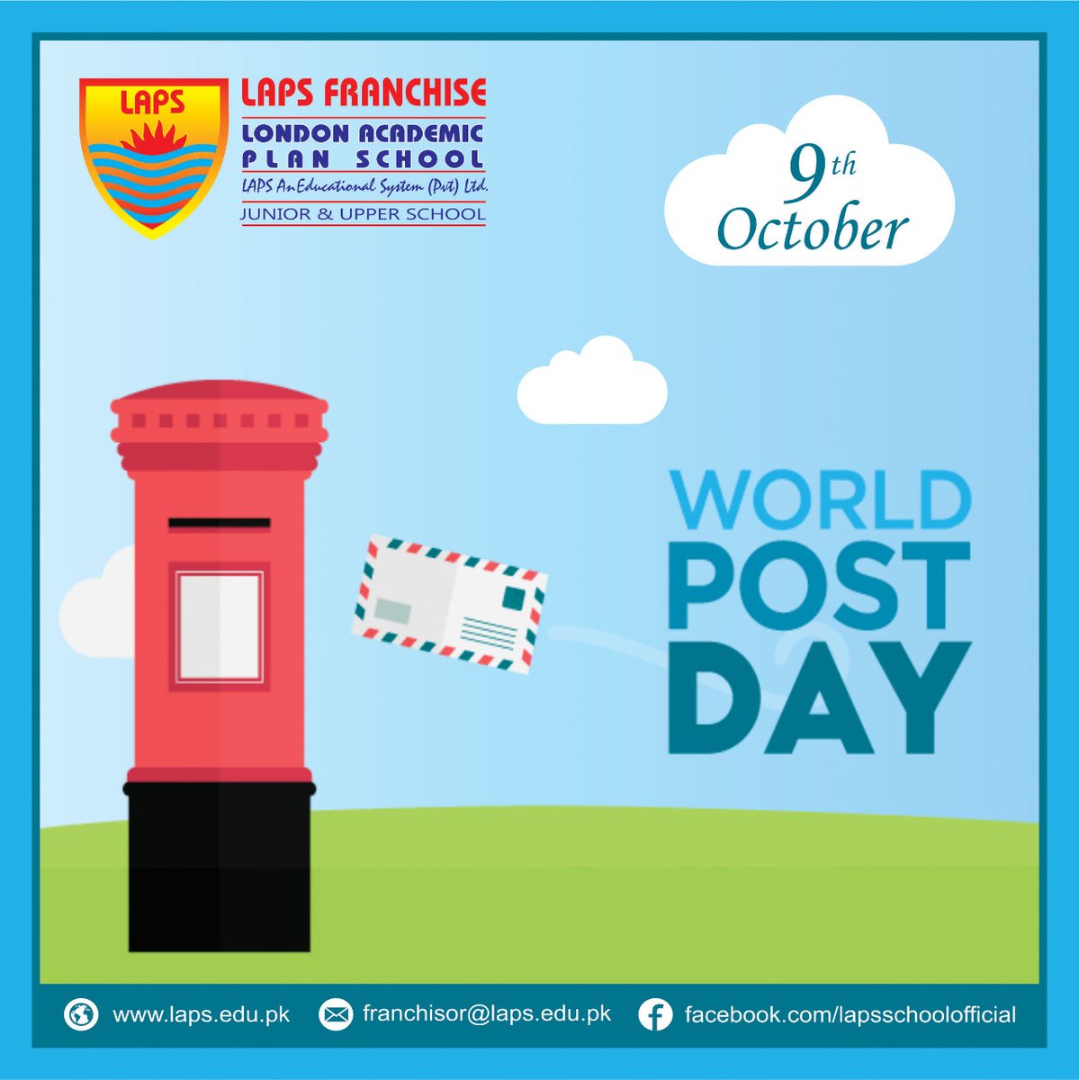 FranchiseLAPS's tweet photo. World Post Day is being celebrated today all across the World.
On this World Post Day, we pay tribute to the postal operators, postal workers and everyone else involved in delivering mails.
#worldpost #mail https://t.co/TMtQYgpdrl
