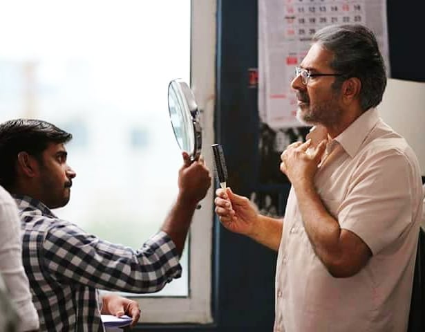 Mammookka_fc's tweet photo. "സ്വന്തം പ്രായം കാണിക്കാൻ Makeup ഇടേണ്ടി വന്ന ആദ്യത്തെ നടൻ ! 🥰

#5yearsofpathemari https://t.co/lBXBsUcBLa