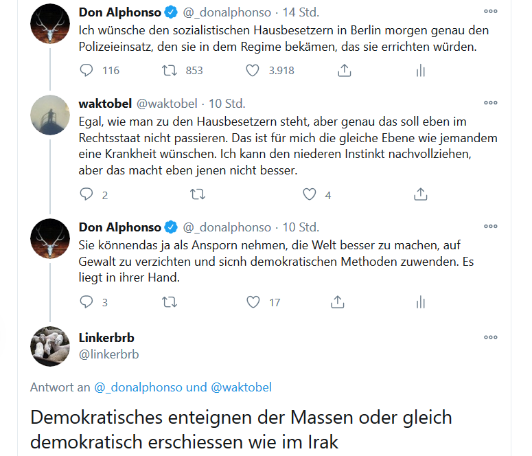 _donalphonso's tweet photo. Rechtsextreme reden vom Erschiessen in privaten Chatgruppen.
Linksradikale mit fast 4000 Followern reden vom Erschiessen offen bei Twitter.
https://t.co/Zo4g1vS3du https://t.co/X13rmIJxDG