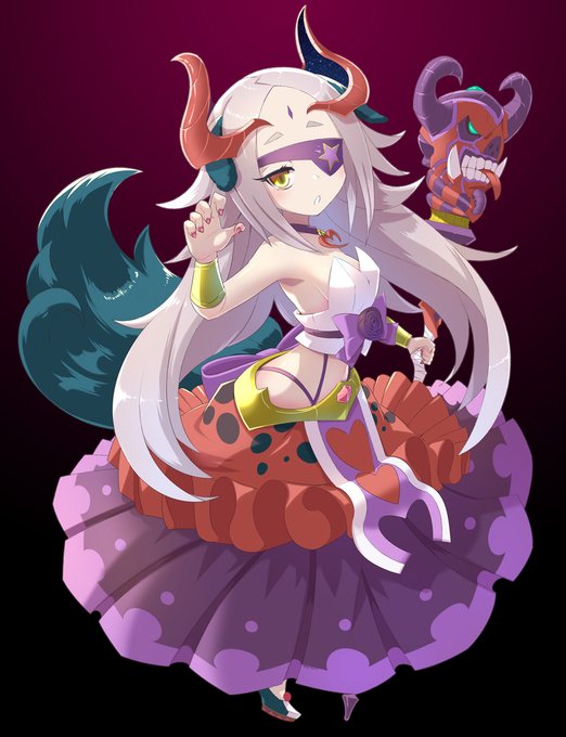 たれ犬耳白髪ロリ眼帯ジト目魔王ちゃん😋 