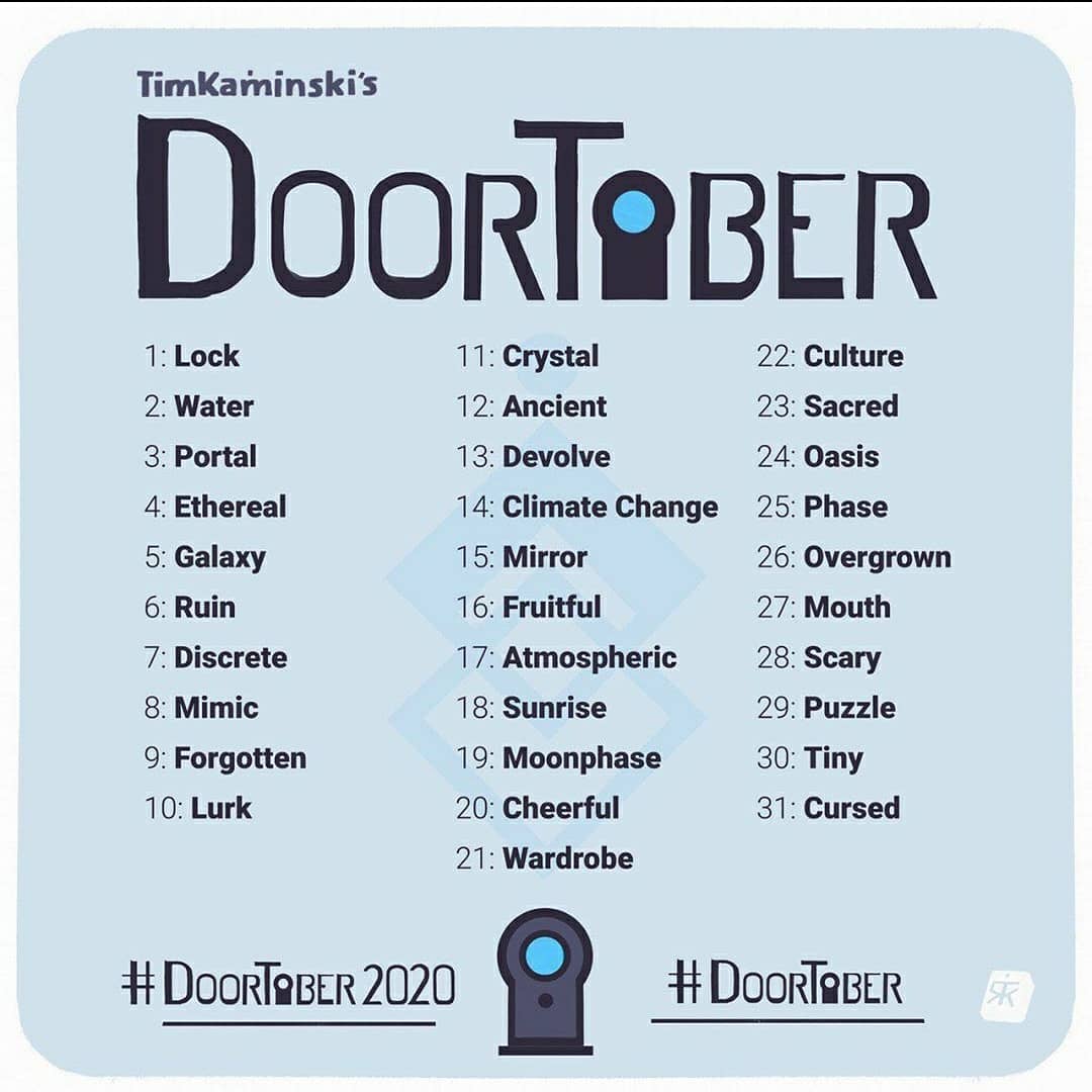 Wobdraws's tweet photo. Doortober day 2! well, actually 9 but who's counting...A long forgotten door deep in a civilization few ever knew existed.
#doortober2020 https://t.co/tPVXRN1C0a