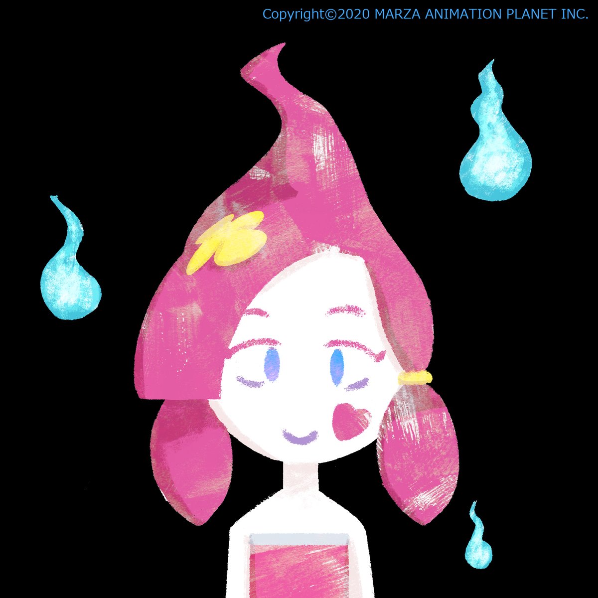 Marza Staff にっこり Smiling ウースーラー イラスト おばけ かわいい 人魂 Soul Cute Kawaii Ghost Illustration Uhsulah
