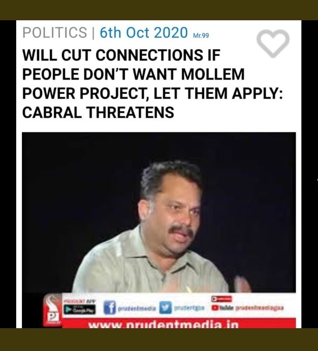 Cheenachatty's tweet photo. Development or destruction?
Government works for the people?
Obnoxious comments by the MLA of Curchorem, Mr. Nilesh Cabral for you here.
#savemollem
#wakeupgoa https://t.co/POGrv379tE