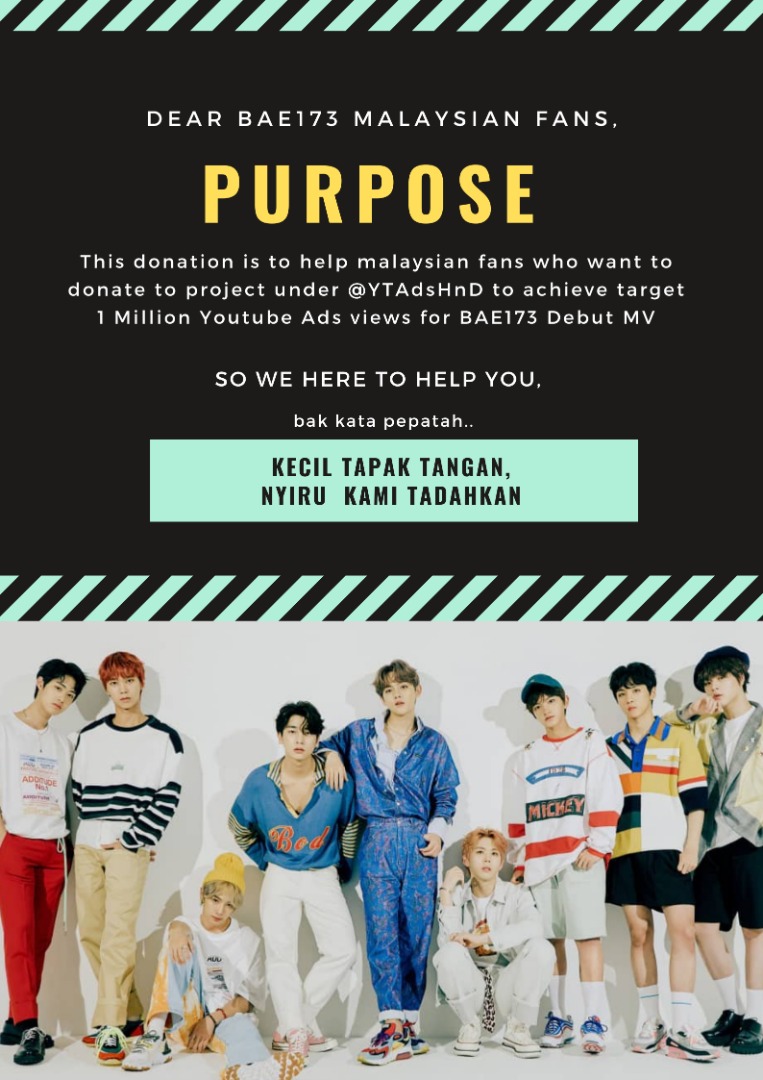 Mybae173 On Twitter Hello Bae173 Malaysian Fans Here My Bae173 Set Up A Platform To Malaysian Fans Donate To 1 Million Youtube Ads Views For Bae173 S Debut My Project By Ytadshnd