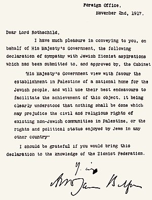 The Balfour declaration written by Lord Balfour to Lord Rothschild declared "Palestine a home for the Jewish people, but nothing shall be done which may prejudice the rights and political status enjoyed jews in any other country". You see Israel can't exist without the diaspora.