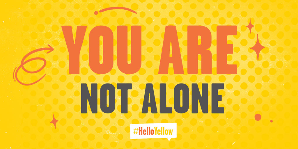 Today is #HelloYellow! 💛

Wear something yellow, post a photo on social media and donate - all to show young people that they’re not alone when struggling with their mental health.

Use #HelloYellow and tag us <a href="/YoungMindsUK/">YoungMinds</a> - we’ll be retweeting your posts throughout the day!