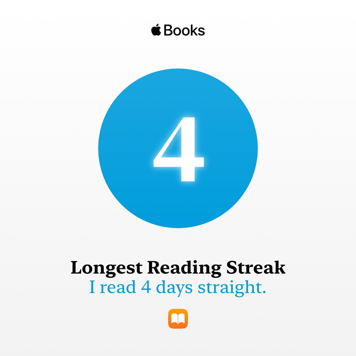 asenthiltweets's tweet photo. Here’s my longest reading streak. Set your own reading goals on Apple Books: https://t.co/z1u02gOHFV https://t.co/lTwRya9hJk