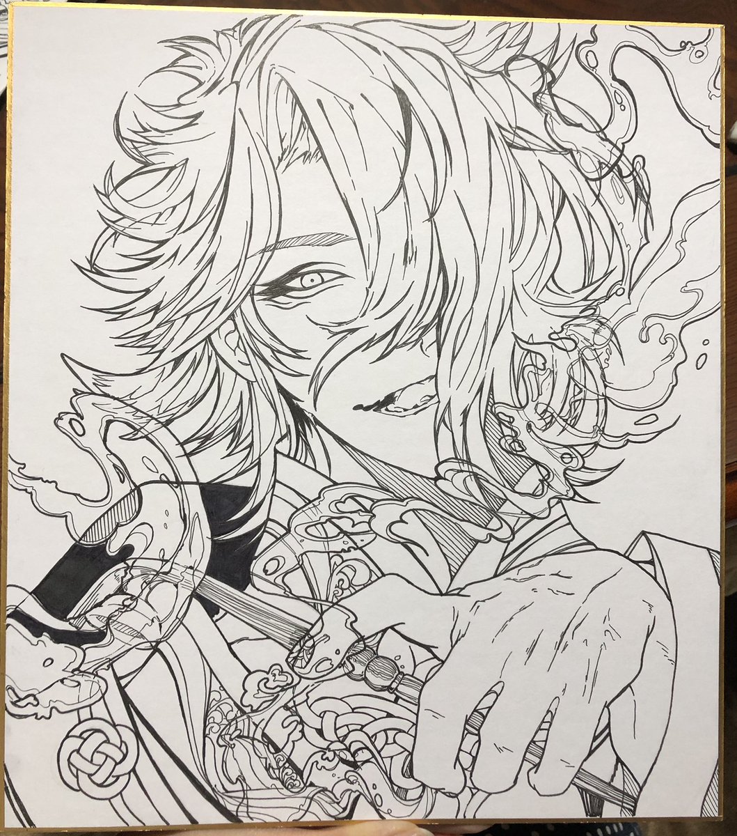 やっと色紙と友達になれてきたよ
線画うまくいったよ 