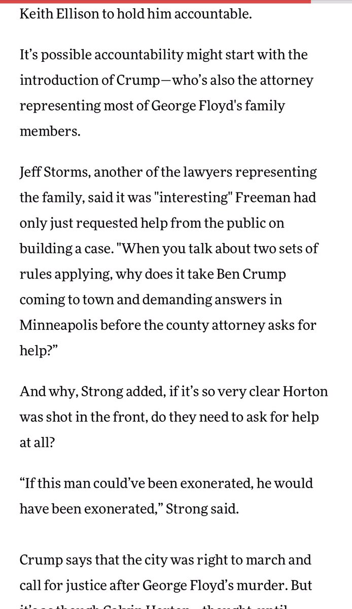 Calvin Horton jr was a protestor who was killed by a pawn shop owner.. John rieple. One news article said social media said dude just fired his gun indiscriminately into a crowd. Cops say there is no video but someone posted photos showing there were cameras. Gonna follow up. 7)