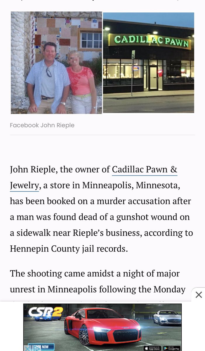 Calvin Horton jr was a protestor who was killed by a pawn shop owner.. John rieple. One news article said social media said dude just fired his gun indiscriminately into a crowd. Cops say there is no video but someone posted photos showing there were cameras. Gonna follow up. 7)