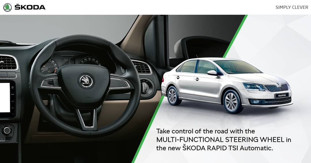 skodakochi's tweet photo. Enjoy a range of controls at your fingertips in the new ŠKODA RAPID TSI Automatic. So you don’t need to take your hands off the steering wheel or eyes off the road. #PRNDS #RAPIDTSI #Awetomatic
#Skodakochi #Skodafamily #Skodalove https://t.co/rfE2A30cqA