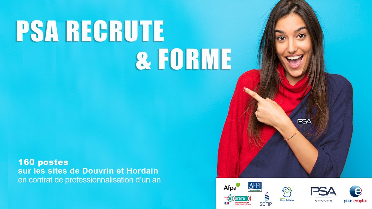 <a href="/GroupePSA/">Groupe PSA</a> recrute 1⃣6⃣0⃣ agents de fabrication industrielle (h/f) en <a href="/hautsdefrance/">Région Hauts-de-France</a> en contrat de pro de 1⃣2⃣ mois! Intéressé? cliquez ici➡️candidat.pole-emploi.fr/offres/recherc… et ici➡️candidat.pole-emploi.fr/offres/recherc… #AvecPoleEmploi #TousMobilises @poleemploi_HDF  <a href="/AfpiFormation/">AFPI Formation&Alternance</a> <a href="/Afpa_Formation/">Afpa</a>