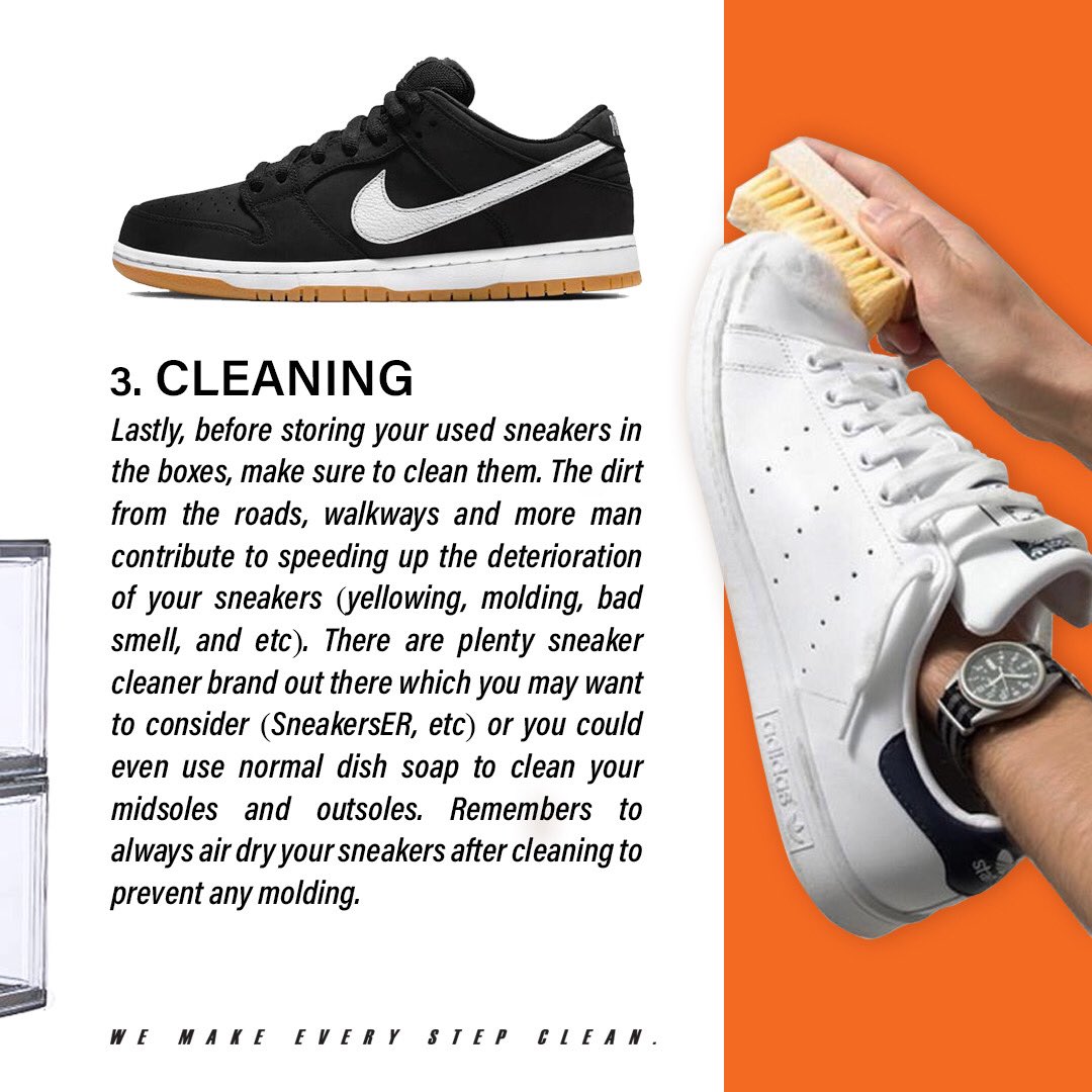 gosyokshoespa's tweet photo. 3 TIPS ON HOW TO CARE OF YOUR SNEAKERS
A good pair of shoes be quite and investment, so you want them to last. Keep your loved pairs in top shape with these care tips.
#gombak #shoespa #shoecleaning #sneakercleaning #shoecare #sneakercare #sneakerheads #cucikasut #midsole https://t.co/ROqzg1lFPg