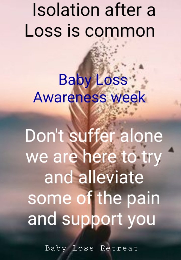 Babyloss1980's tweet image. The theme for Baby Loss Awareness week from the 9th to 15th October is Isolation. Dont suffer alone #blaw2020 @BLA_Campaign