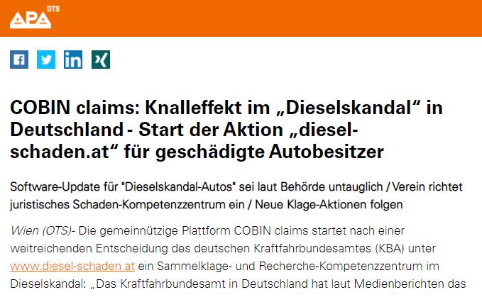 cobinclaims's tweet photo. Start der Aktion "https://t.co/89r5LX05K0" - laut deutschem Kraftfahr-Bundesamt sind Software-Updates am "Dieselskandal-Motor" EA189 bei VW-Eos wirkungslos. Anzunehmen ist, dass ALLE Kfz betroffen sind;zurück an den Start für VW im "Dieselskandal"
APA-OTS: https://t.co/ltgfNNmBCL https://t.co/IKFgPvn3Dc