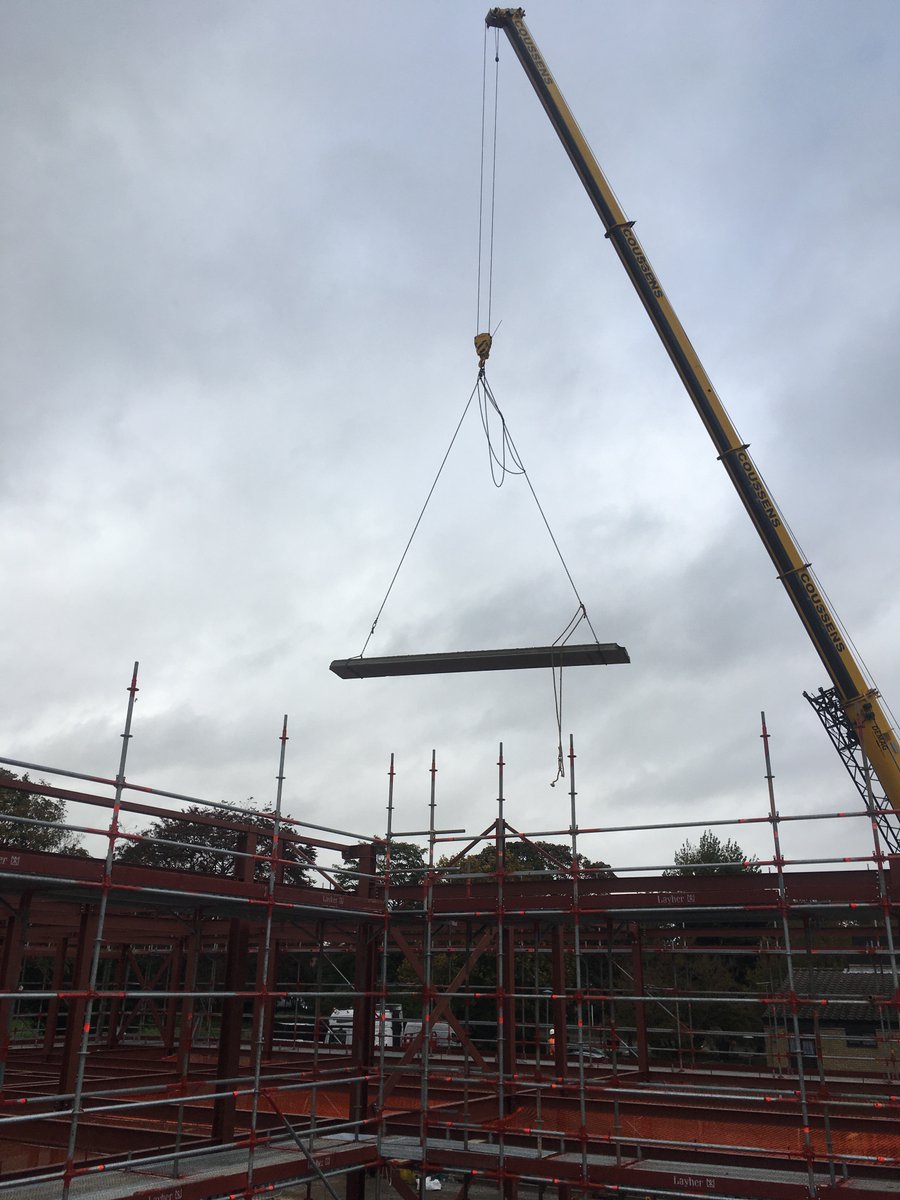 CharconCS's tweet photo. @CharconCS  Charcon Construction Solutions Part of 
@AggregateUK commencing installation precast hollowcore within steelframe #construction  #hollowcore #precast https://t.co/HwUuNCS7uq