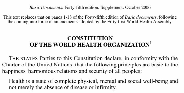 Jim O'Callaghan TD (@ocallaghanjim) on Twitter photo At times like this we should remember the <a href="/WHO/">World Health Organization (WHO)</a> definition of health:
“Health is a state of complete physical, mental and social well-being and not merely the absence of disease or infirmity.” There is more to health than Covid. At times like this we should remember the <a href="/WHO/">World Health Organization (WHO)</a> definition of health:
“Health is a state of complete physical, mental and social well-being and not merely the absence of disease or infirmity.” There is more to health than Covid.