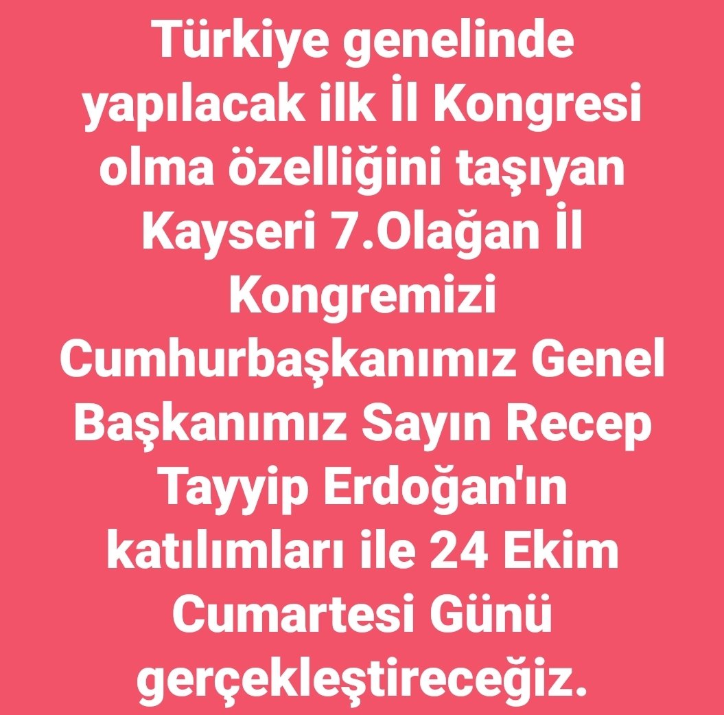 REİS Kayseri'ye geliyor hayırlı olsun inşallah 😊👏
