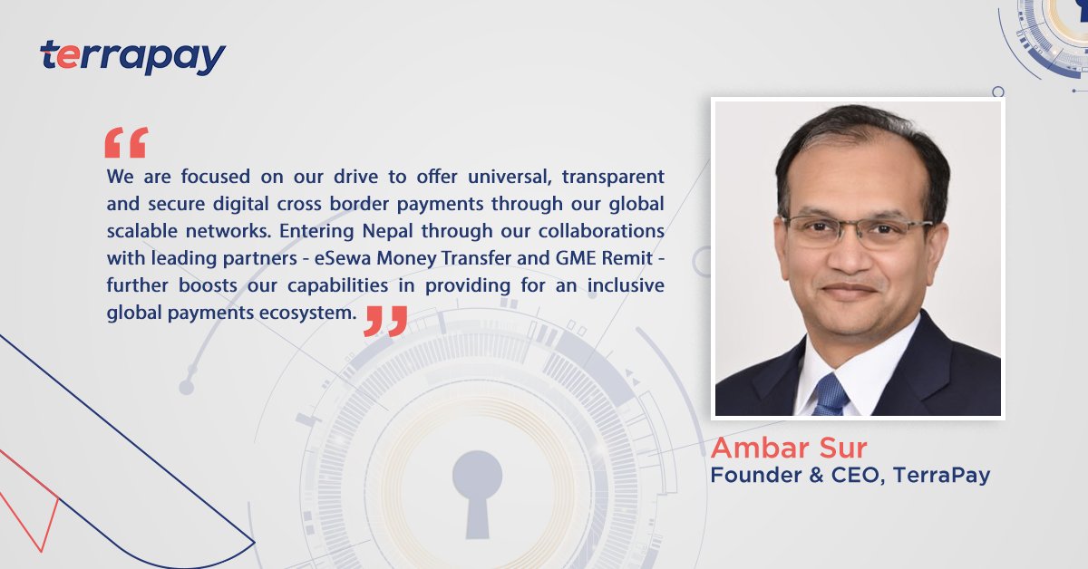 TerraPay's tweet photo. Our partnerships in Nepal echoes our ideology of providing an inclusive financial global ecosystem. @AmbarSur, Founder & CEO, #TerraPay, shares his idea behind entering Terrapay into the Himalayan country. #DigitizingPayments
#UnlockingCapabilities in #Nepal https://t.co/SeyKMkeo08