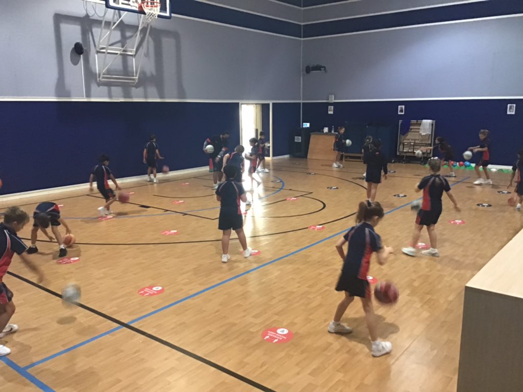 KS2 doing some stationary Basketball ball control work, to make sure we’re staying active, staying safe and bringing sports back into RPS #staysafe #PhysicalActivity #KS2 #PE