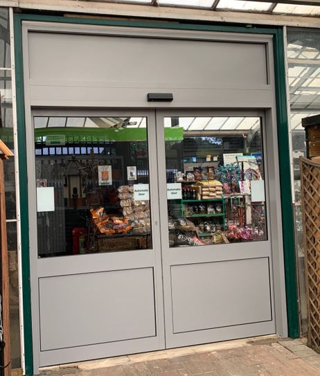 Install completed at Adrian Hall Garden Centre in Feltham, very happy (and very nice) customer.  #jobsatisfaction #automaticdoors #gardening  <a href="/adrianhallgc/">Adrian Hall: Feltham</a>