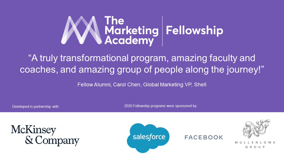 Applications are open for the Fellowship programs - request an application pack today - EMEA themarketingacademy.org/uk/fellowship-… or US themarketingacademy.org/us/fellowship-… #TheMarketingAcademy #CMOFellows