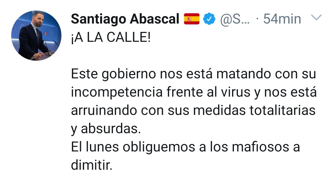 Me sigue flipando que el líder de un partido que quiere suprimir las autonomías se queje de que el gobierno central haga cosas.