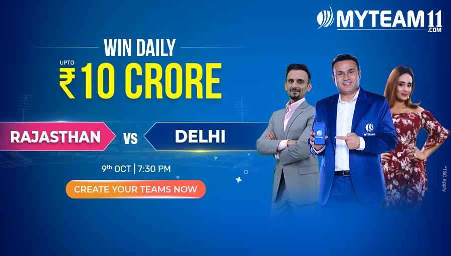 KafleNitish's tweet photo. Tight up your skills and set the timings for Rajasthan vs Delhi clash. Don’t forget to join me on https://t.co/maLXZUxFDW to win big in Indian T20 season. #IndiaKiApniFantasyApp #MyTeam11 https://t.co/zWKRjiamX3