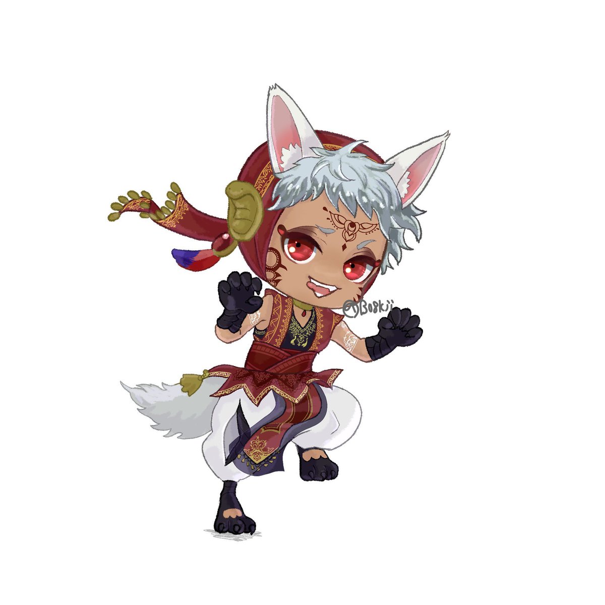 ツイステ ツイステファンアート カリム アルアジーム ツイステハロウィン キジのイラスト