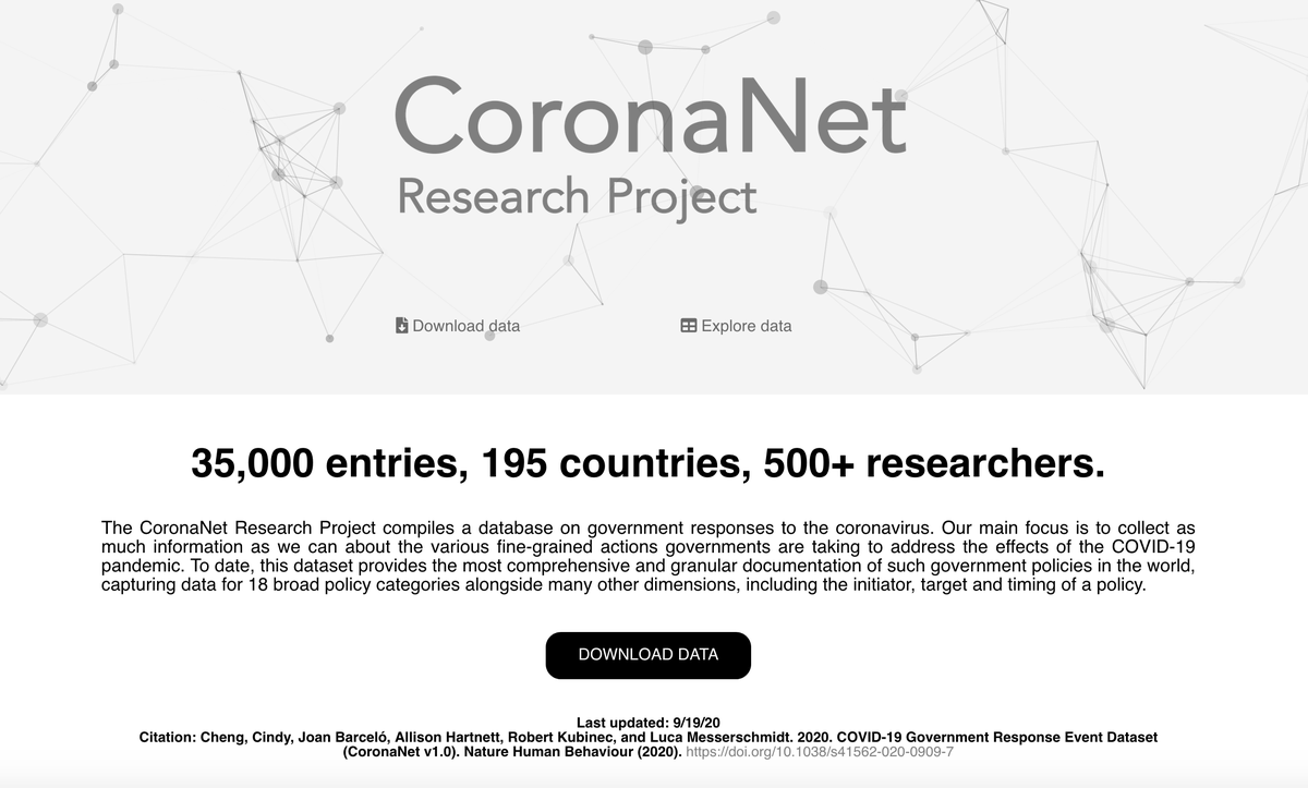 CoronaNet Research Project tweet media