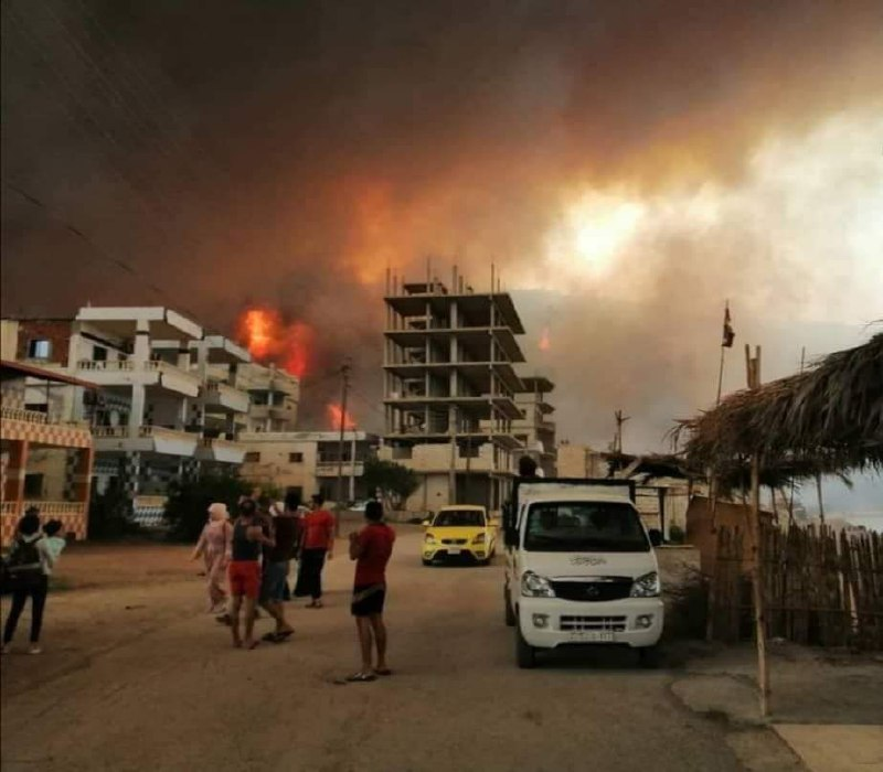 civilians are escaping home in Em el-Tiyour #Syria  #WildFires  #WildFires2020