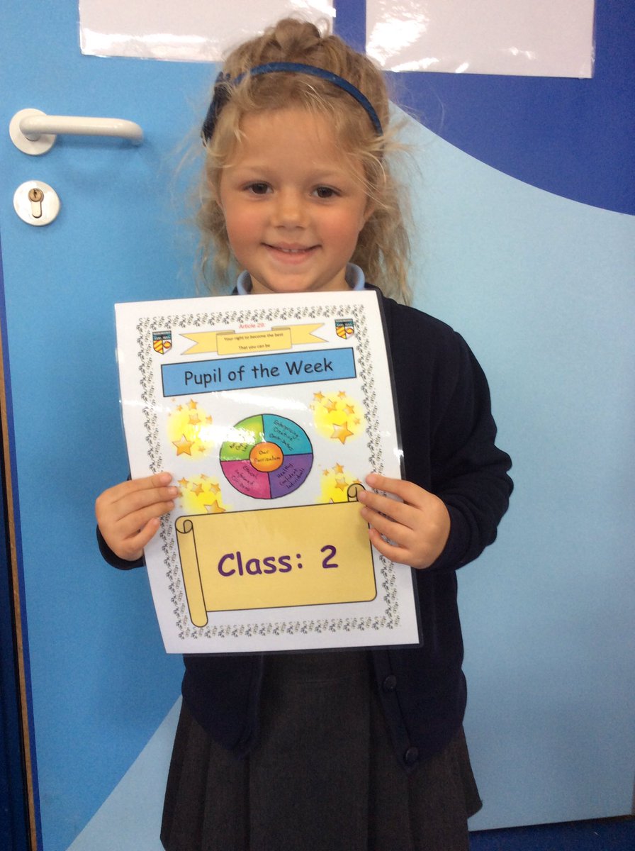 Congratulations to Class 2 Pupil of the Week and Seren. 
Gwaith da both 👏🏻👏🏻🏆🏆