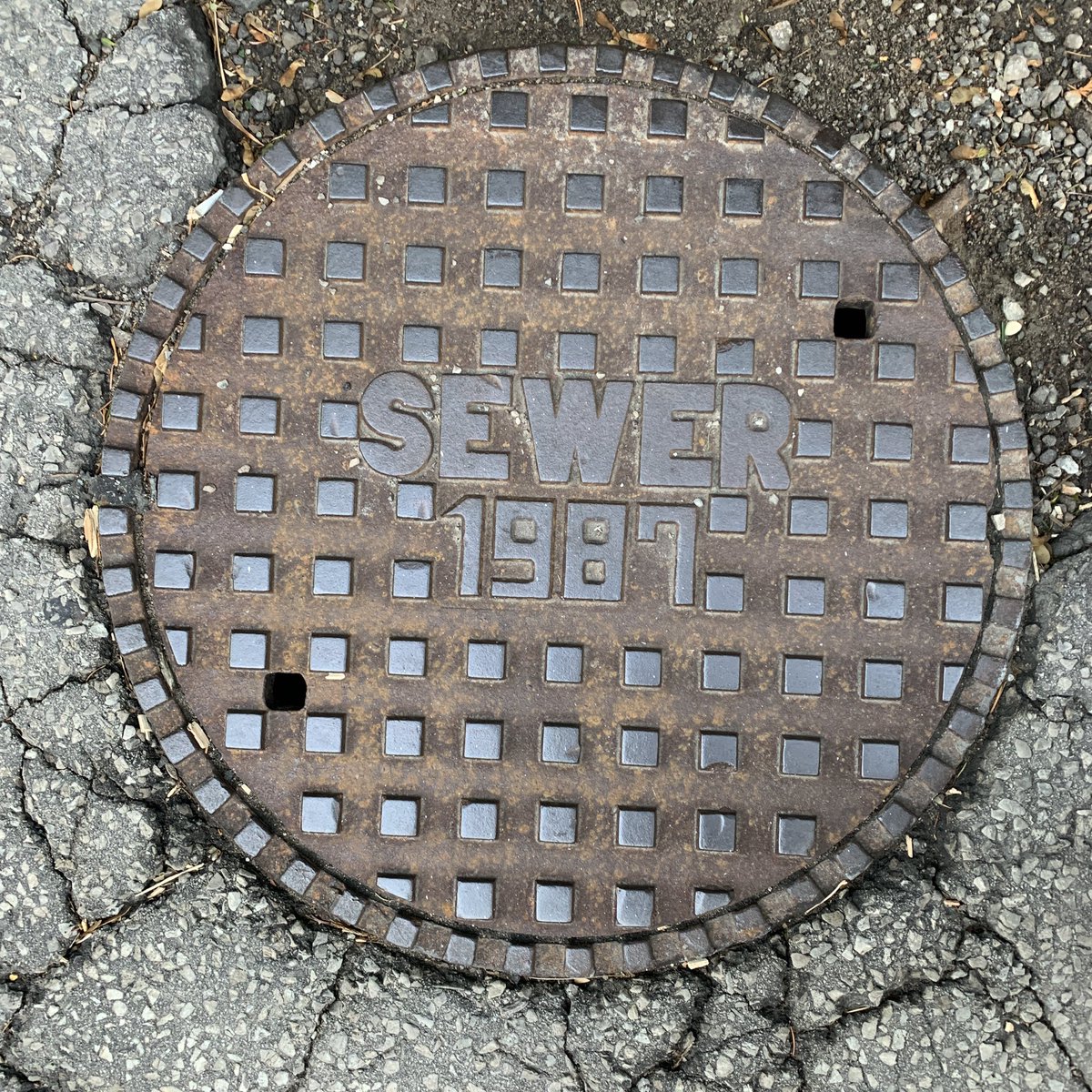 since March i’ve not been able to focus on much... but the past few weeks i’ve started listening to podcasts while 🚲 ... it’s a start 📻 thanks <a href="/99piorg/">99 Percent Invisible</a> <a href="/romanmars/">Roman Mars</a> and <a href="/mtantau/">mtantau</a> for welcoming me back 🥰 p.s. found this ‘man’hole cover... perfect design for a fabric artist!