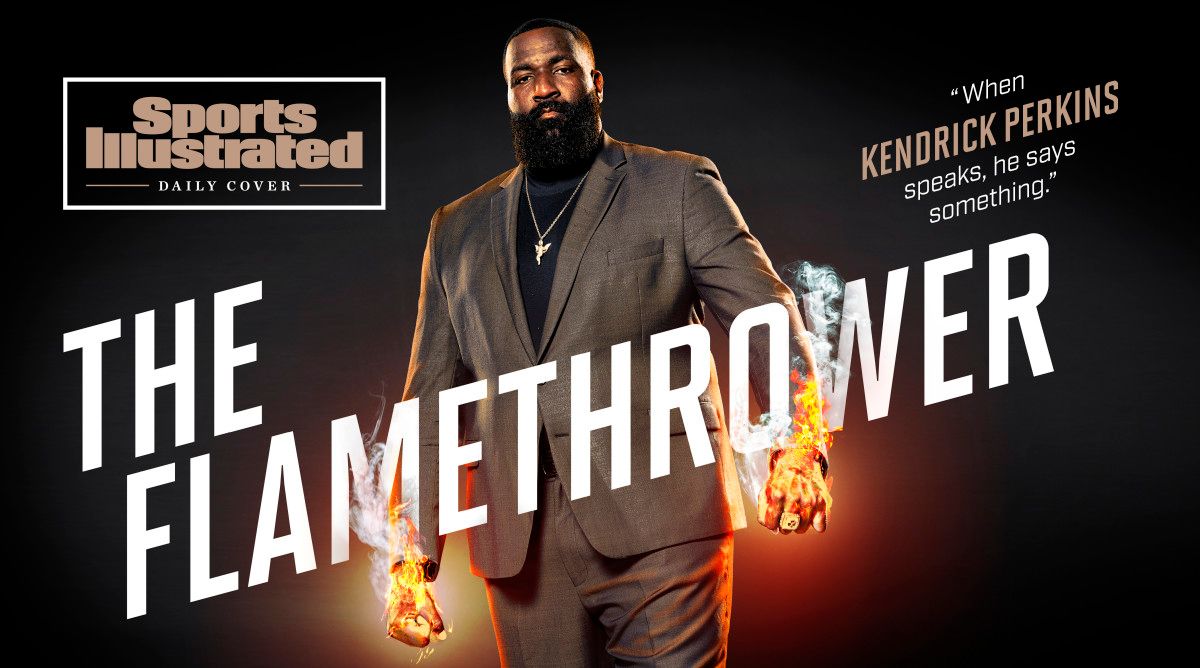 SInow's tweet photo. SI Daily Cover: Known for being a great teammate as a player, Kendrick Perkins is not afraid to torch anyone as a broadcaster, by @SIChrisMannix https://t.co/k90h506SHk https://t.co/172E3znQGB