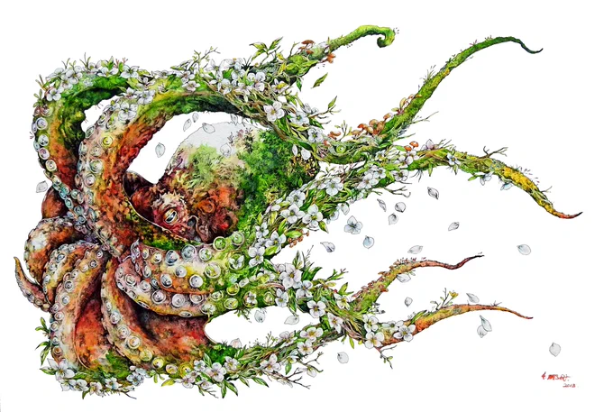 #WorldOctopusDay 

タコは好きで描くのですけども、実際のところ余り売り上げには貢献されまs 