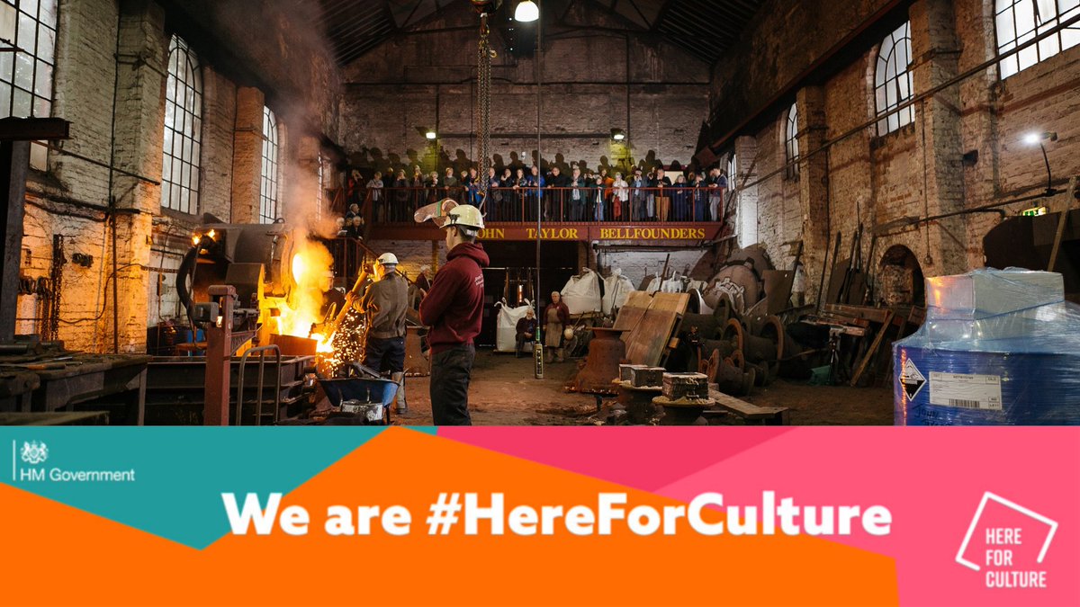 JTBellfoundry's tweet photo. Wonderful news to share today – we have received funding from the government’s #CultureRecoveryFund to ensure we can safely reopen following the effect of the coronavirus pandemic on our bell #museum. 
 
We are proud to be #HereForCulture. https://t.co/hfQvuXZQFP