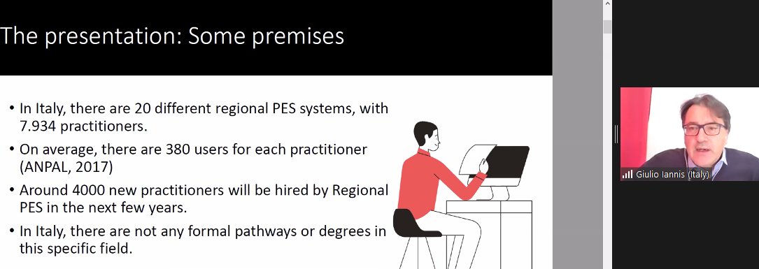 Cedefop's tweet photo. #CareersNet member @GiulioIannis presents #digital badges for a #validation #skills framework for #career practitioners in #Italy https://t.co/xP7fDsj54i
