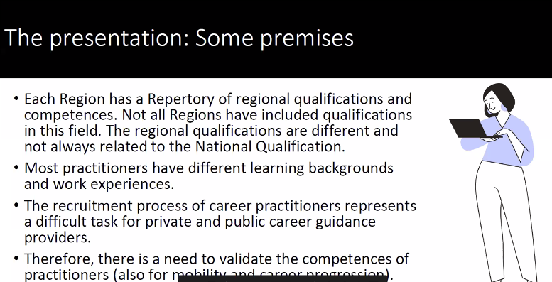 Cedefop's tweet photo. #CareersNet member @GiulioIannis presents #digital badges for a #validation #skills framework for #career practitioners in #Italy https://t.co/xP7fDsj54i