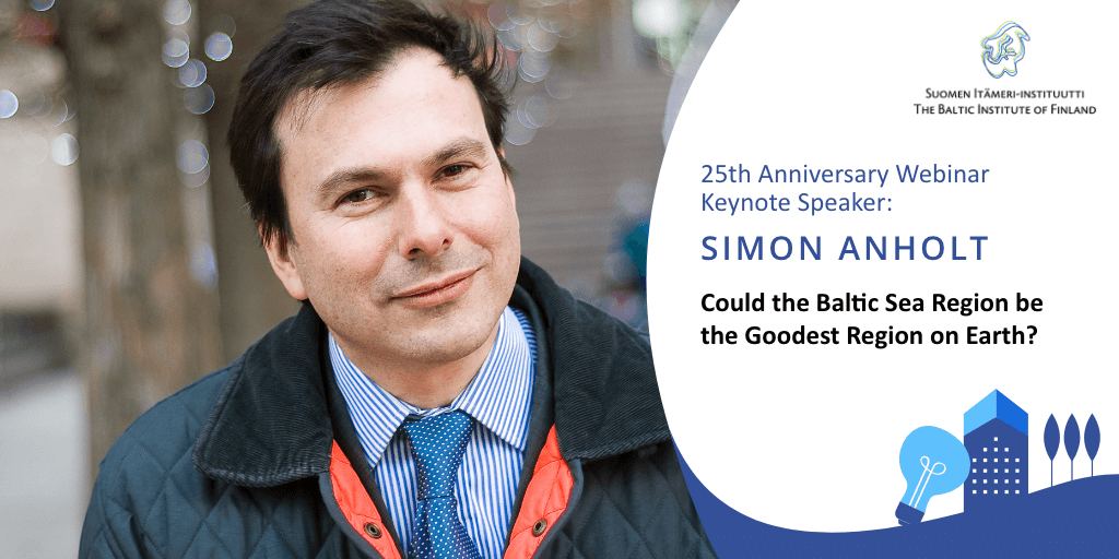 BalticInstitute's tweet photo. Could the #BalticSeaRegion Be the Goodest Region on Earth? Join our 25th anniversary webinar on 22 October to find out what Simon Anholt, Founder of The Good Country Index, thinks. https://t.co/BZyK0qDAjV #levelup25 #cooperation #goodcountry #goodestregion #eusbsr https://t.co/gQPnZlqD8t